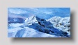 mountain blues  oil on canvas  30 x 60cm